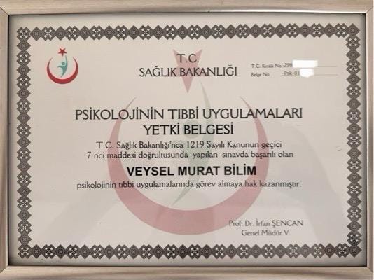 Psikolojinin Tıbbi Uygulamaları Yetki Belgesi — TC Sağlık Bakanlığı
